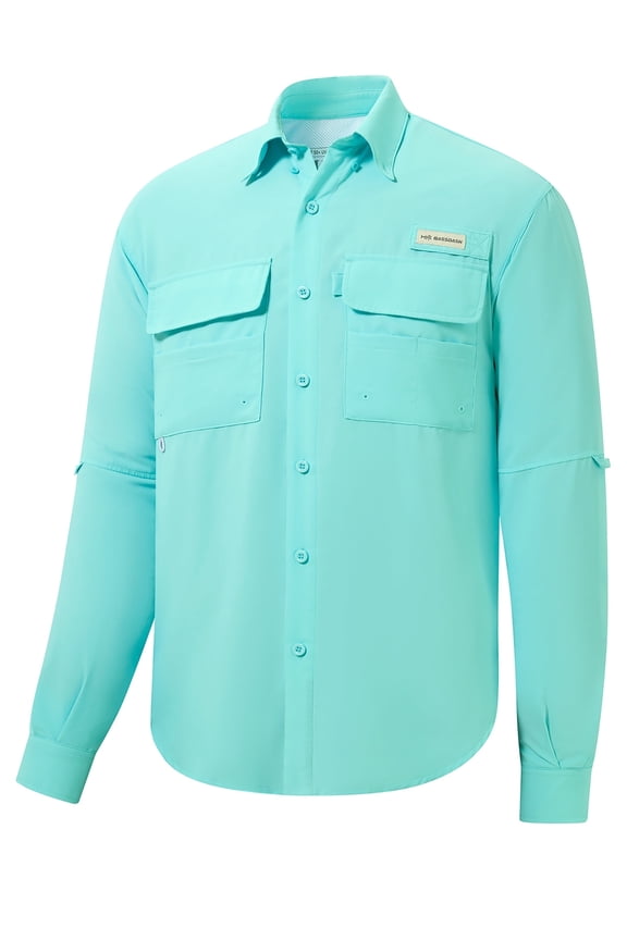 Men's Performance Fishing Shirt Button Down Long Sleeve UPF 50 Quick Dry FS21M