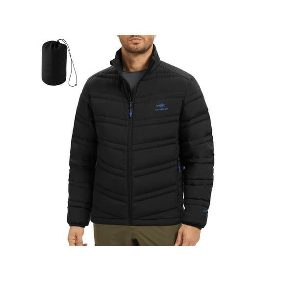 BASSDASH Men’s Puffy Down Jacket 700FP Packable Water Resistant Puffer Insulated Warm Coat for Hunting Fishing Hiking FS49M