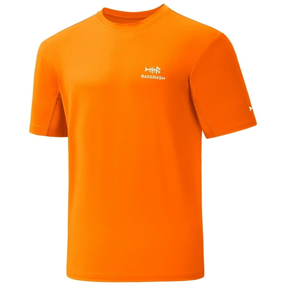 BASSDASH Men’s UPF 50  Sun Protection Fishing Shirt Short Sleeve UV T-Shirt