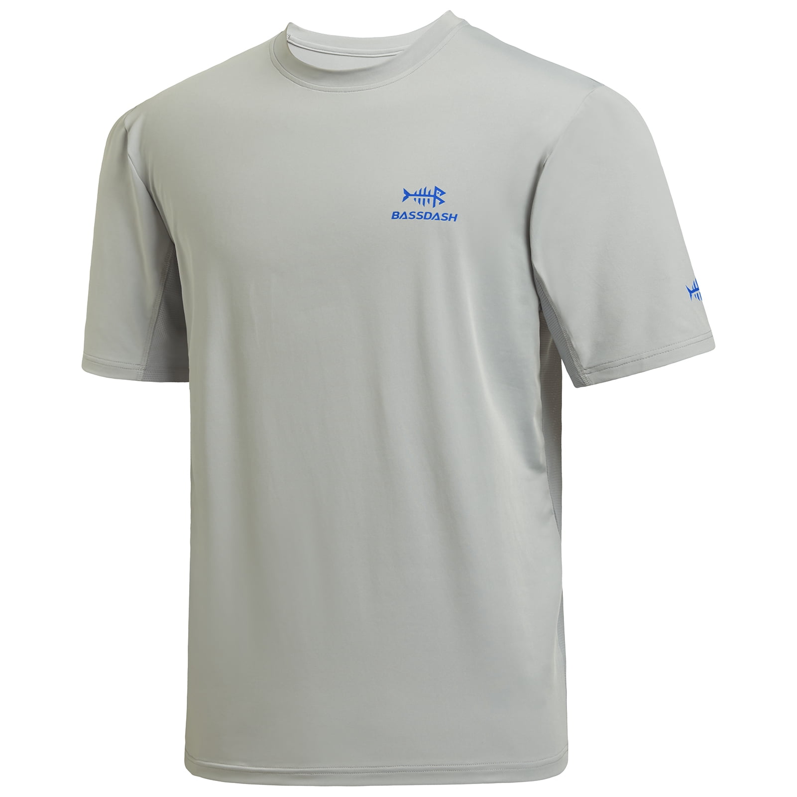 T-shirt De Pêche Homme Protection UV UPF 50+ - Taille 4XL, Gris, Coupe Lâche
