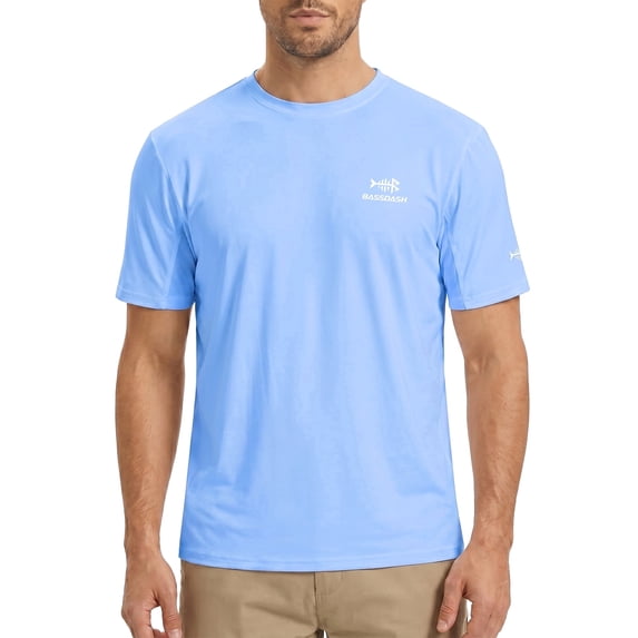BASSDASH Men’s UPF 50+ Sun Protection Fishing Shirt Short Sleeve UV T-Shirt