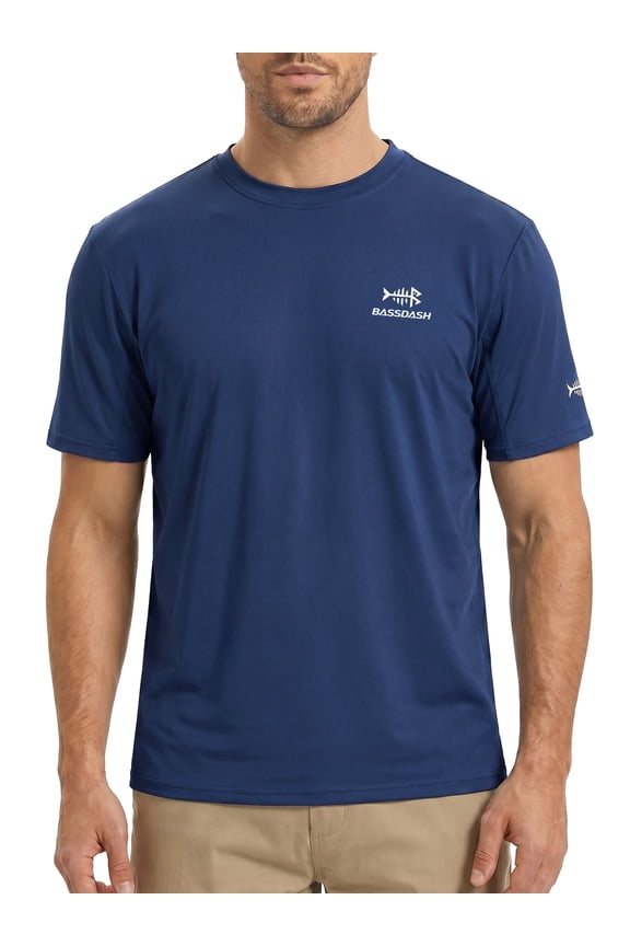 Men’s UPF 50+ Sun Protection Fishing Shirt Short Sleeve UV T-Shirt