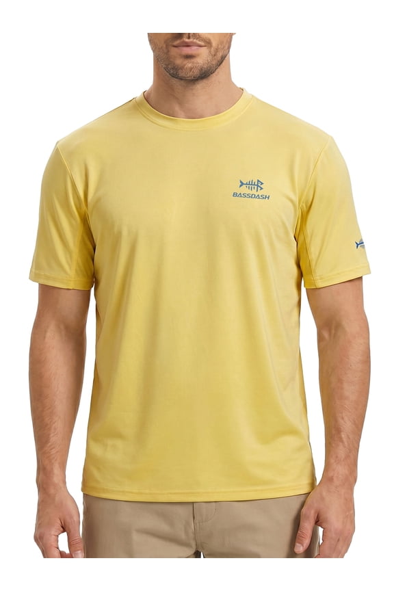 Men’s UPF 50+ Sun Protection Fishing Shirt Short Sleeve UV T-Shirt