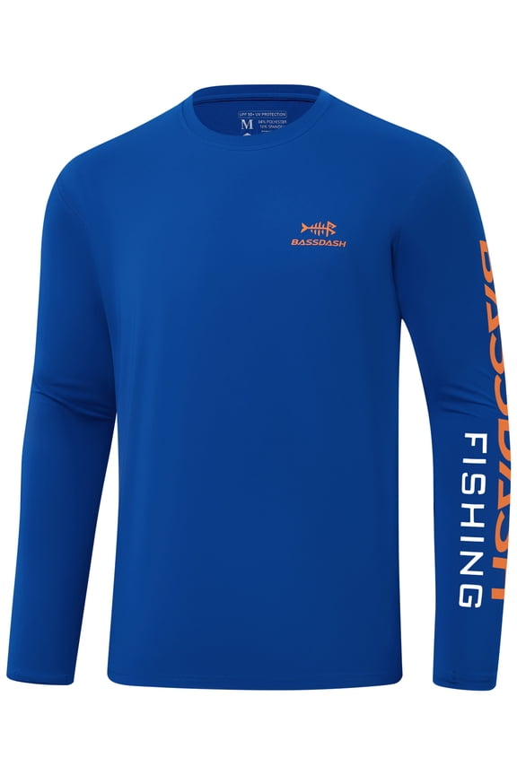 Men’s UPF 50+ Sun Protection Long Sleeve Shirts Quick Dry Performance SPF UV Shirt for Outdoors Fishing Hiking FS31M