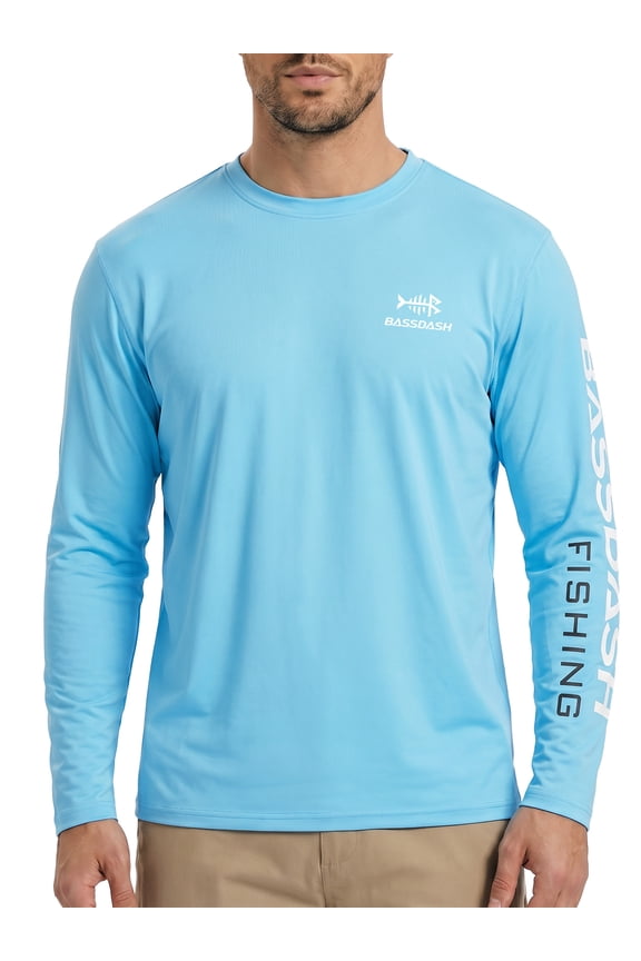 Men’s UPF 50+ Sun Protection Long Sleeve Shirts Quick Dry Performance SPF UV Shirt for Outdoors Fishing Hiking FS31M