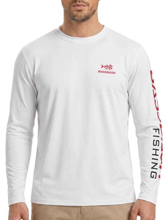 Men’s UPF 50+ Sun Protection Long Sleeve Shirts Quick Dry Performance SPF UV Shirt for Outdoors Fishing Hiking FS31M