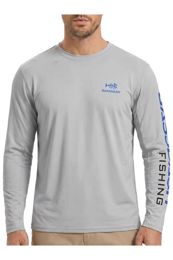Men’s UPF 50+ Sun Protection Long Sleeve Shirts Quick Dry Performance SPF UV Shirt for Outdoors Fishing Hiking FS31M