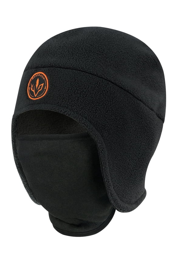 Soft Fleece 2-in-1 Hat with Ski Mask Ear Flap Fishing Hunting Beanie for Men Women Cold Weather