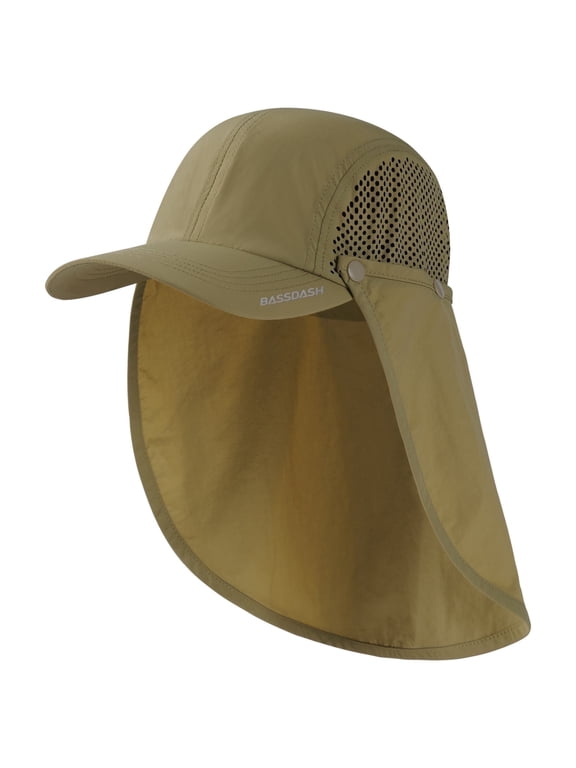 UPF 50+ Foldable Fishing Hat Baseball Cap with Removable Neck Flap Portable for Men Women Golf Hiking