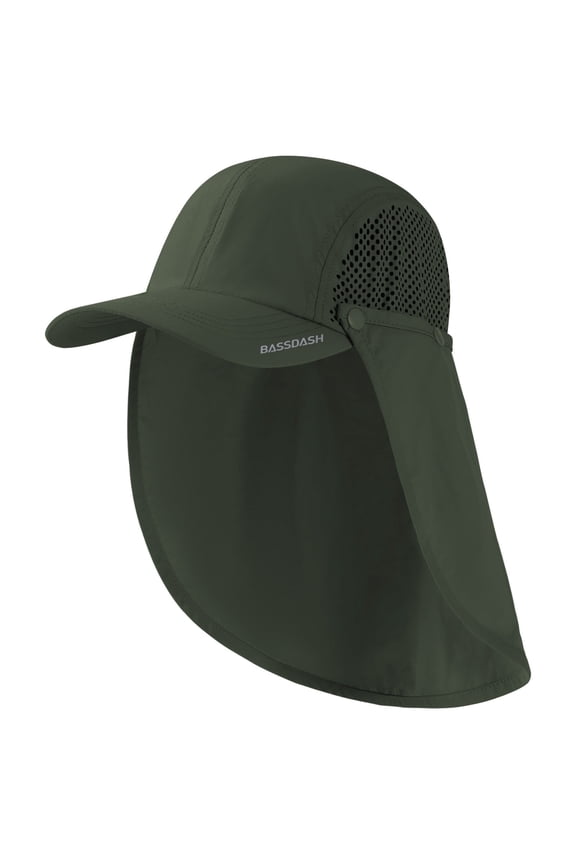 UPF 50+ Foldable Fishing Hat Baseball Cap with Removable Neck Flap Portable for Men Women Golf Hiking