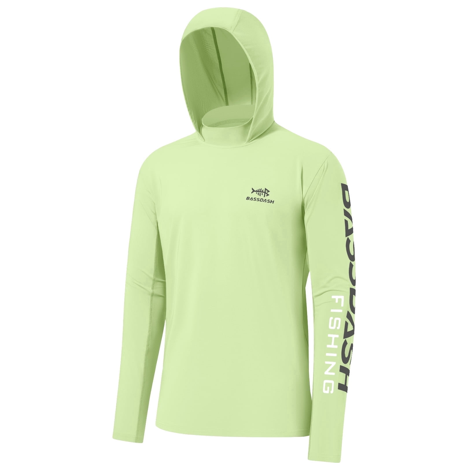 BASSDASH UPF 50+ Men’s UV Sun Protection Long Sleeve Performance Fishing Hoodie Hooded Shirts