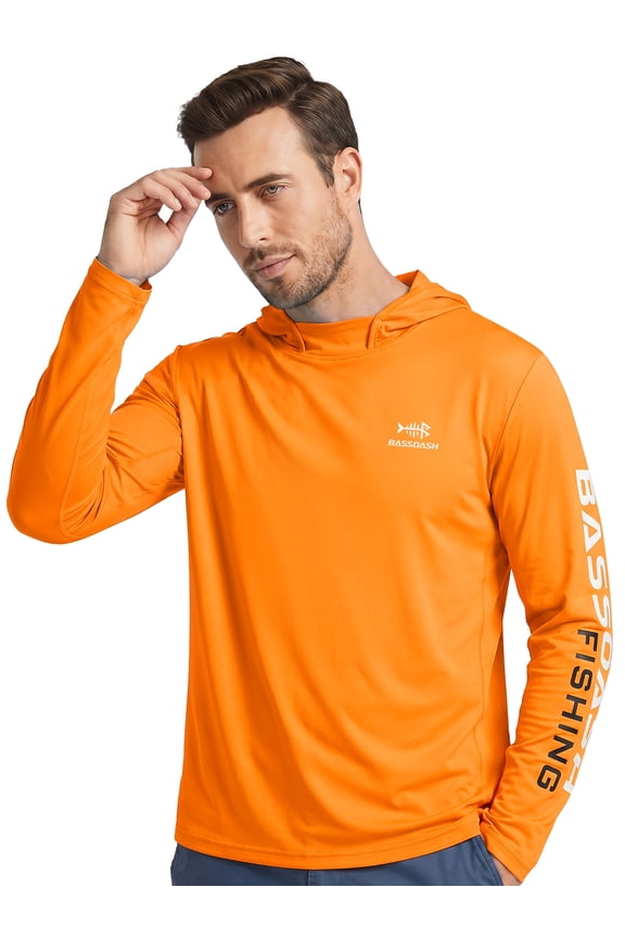 UPF 50+ Men’s UV Sun Protection Long Sleeve Performance Fishing Hoodie Hooded Shirts