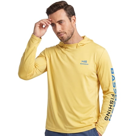 BASSDASH UPF 50+ Men’s UV Sun Protection Long Sleeve Performance Fishing Hoodie Hooded Shirts