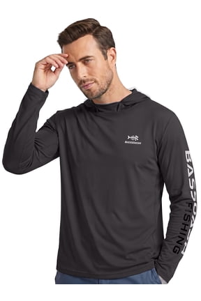 UPF 50+ Men’s UV Sun Protection Long Sleeve Performance Fishing Hoodie Hooded Shirts