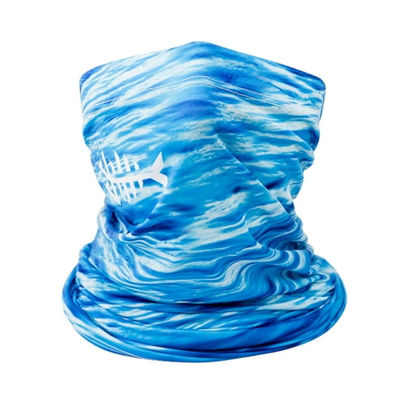 Bassdash Adjustable UPF 50+ UV Sun Protection Face Mask, Water Camo, 1 Count