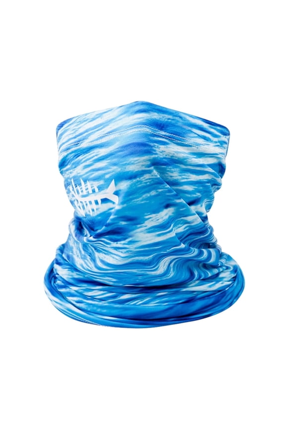 Adjustable UPF 50+ UV Sun Protection Face Mask, Water Camo, 1 Count