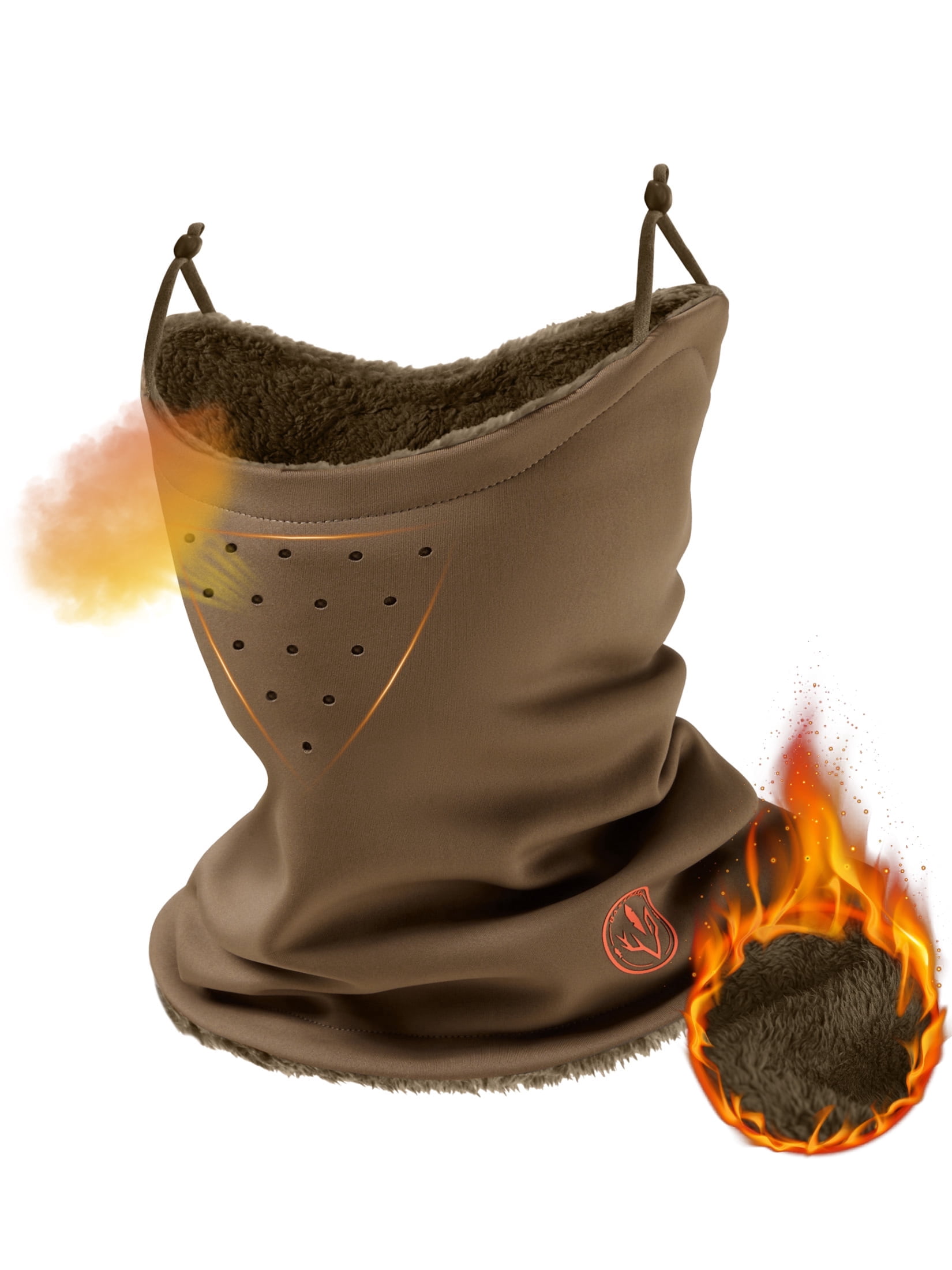 BASSDASH Unisex Winter Neck Gaiter Warmer Insulated Fleece Hunting Face Mask Water Resistant for Fishing Hiking Skiing