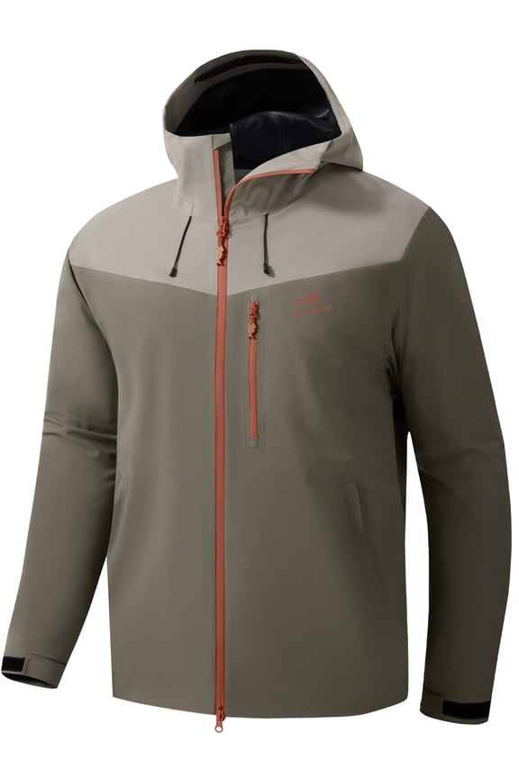 VORTEXIS Men’s Waterproof Rain Jacket Breathable Ultra Lightweight Rip-Stop Packable for Fishing Hunting Hiking