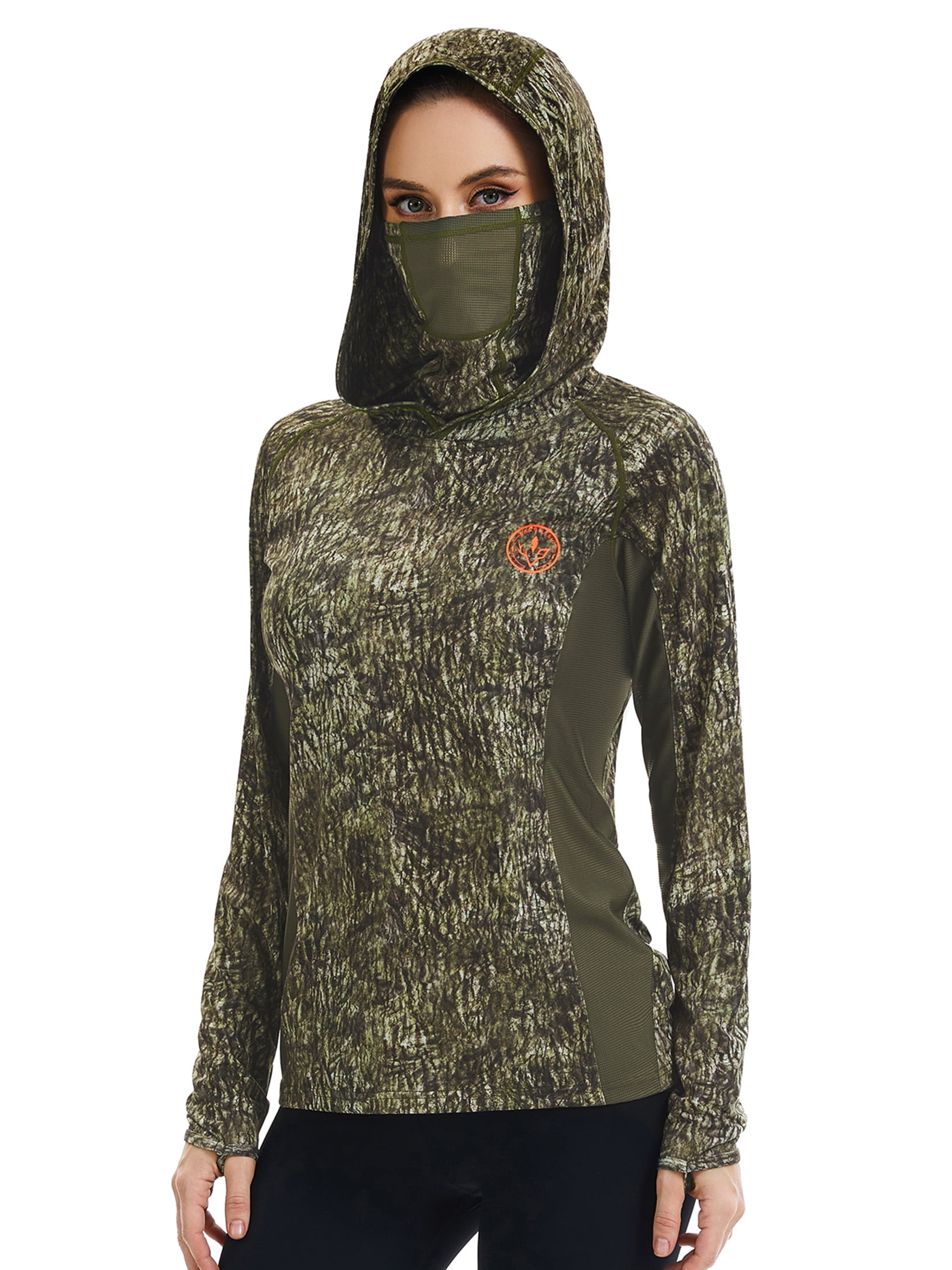 Bassdash Men's UPF 50 Performance Fishing Shirt Cooling Hoodie Camo Long Sleeve Fs18m - View #4