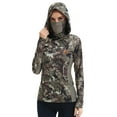 thumbnail image 1 of BASSDASH Women's UPF 50+ Camo Hunting Hoodie with Neck Gaiter Breathable Performance Long Sleeve Fishing Hooded Tee FS03W, 1 of 7
