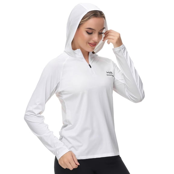 BASSDASH Women’s UPF 50+ Performance Hoodie Long Sleeve UV Fishing Hiking Shirt