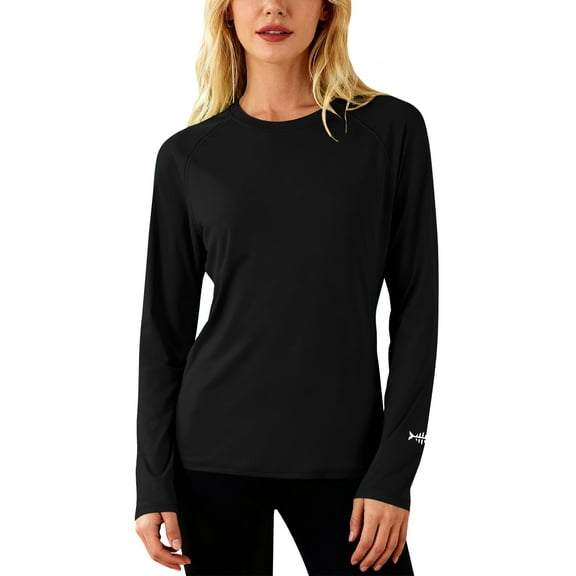 BASSDASH Women’s UPF 50  UV Sun Protection T-Shirt Long Sleeve Fishing Hiking Performance Shirts