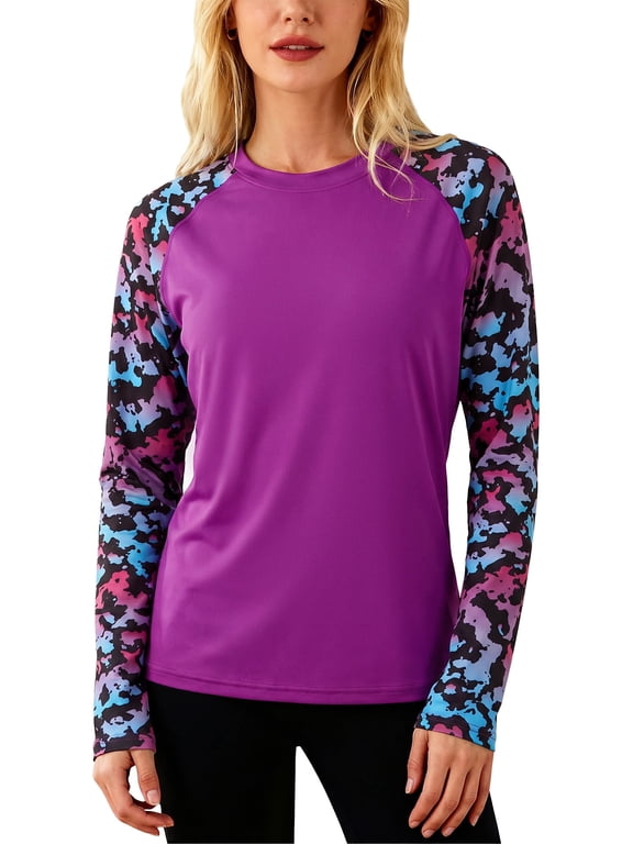 Women’s UPF 50+ UV Sun Protection T-Shirt Long Sleeve Fishing Hiking Performance Shirts