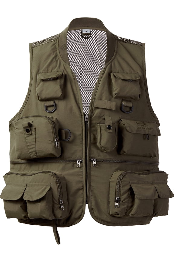 Versatile Men's Women's Fishing Photography Vest with Mesh Back 6 Sizes