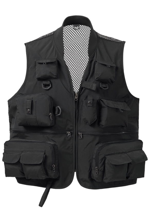 Versatile Men's Women's Fishing Photography Vest with Mesh Back 6 Sizes