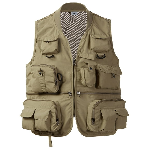 BASSDASH Versatile Men's Women's Fishing Photography Vest with Mesh Back 6 Sizes