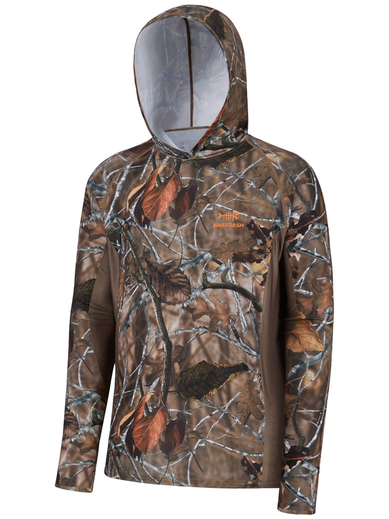 BASSDSASH Men's UPF 50+ Lightweight Hunting Camo Hoodie Quick Dry Performance Long Sleeve Fishing Shirt with Hood FS30M