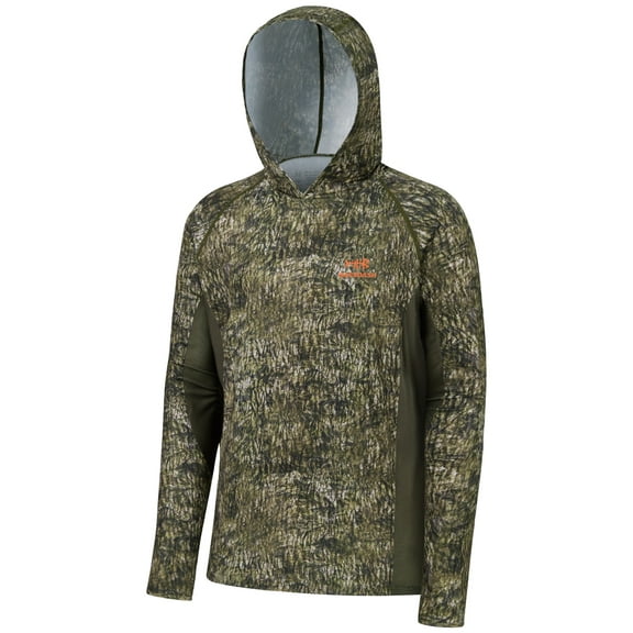 BASSDSASH Men's UPF 50  Lightweight Hunting Camo Hoodie Quick Dry Performance Long Sleeve Fishing Shirt with Hood FS30M
