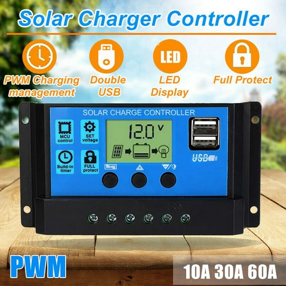 BASSTOP 60A MPPT Solar Panel Regulator Charge Controller 12V/24V Auto Focus Tracking