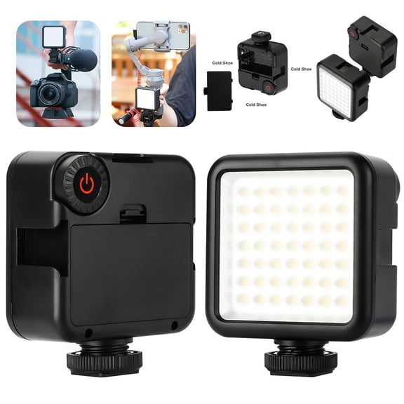 BASSTOP LED Video Light on Camera, Portable Photography Lighting Kit Photo Studio Fill Lamp