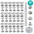 thumbnail image 1 of BASSTOP Snaps Kit for Boat Cover, 100Pcs Stainless Steel Snap Fastener Kit, Marine Grade Canvas Screws Snaps Buttons Tool Marine Grade Sewing Fastener, 2 Fixing Tool, 1 of 7