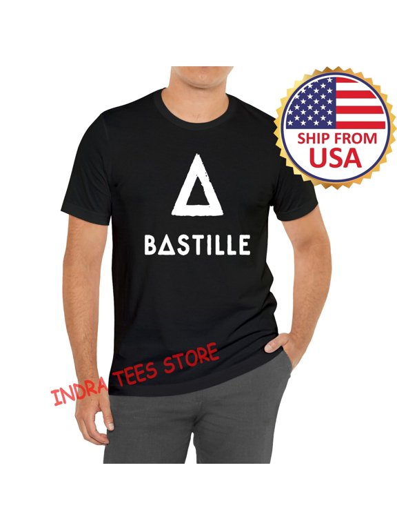 BASTILLE Black T-Shirt Size S - 5XL