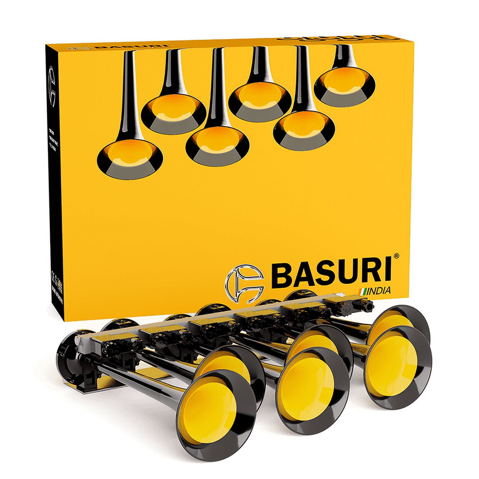 BASURI® Musical Air Horn | 12/24 Volt | 130 DB | Version (Baby Shark 4. ...