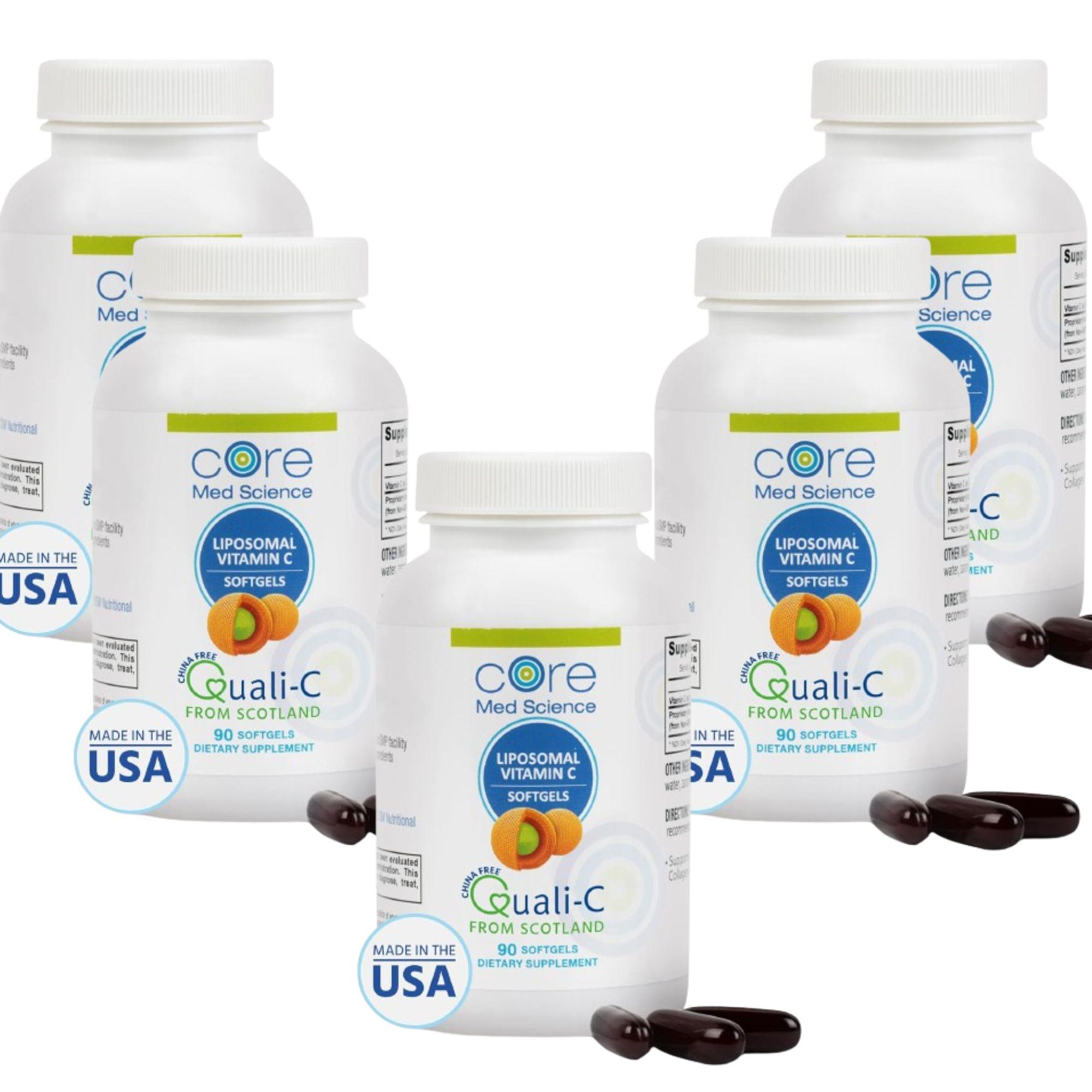 BASVWEB Liposomal Vitamin C 1000mg by Core Med Science 270 Softgels Non