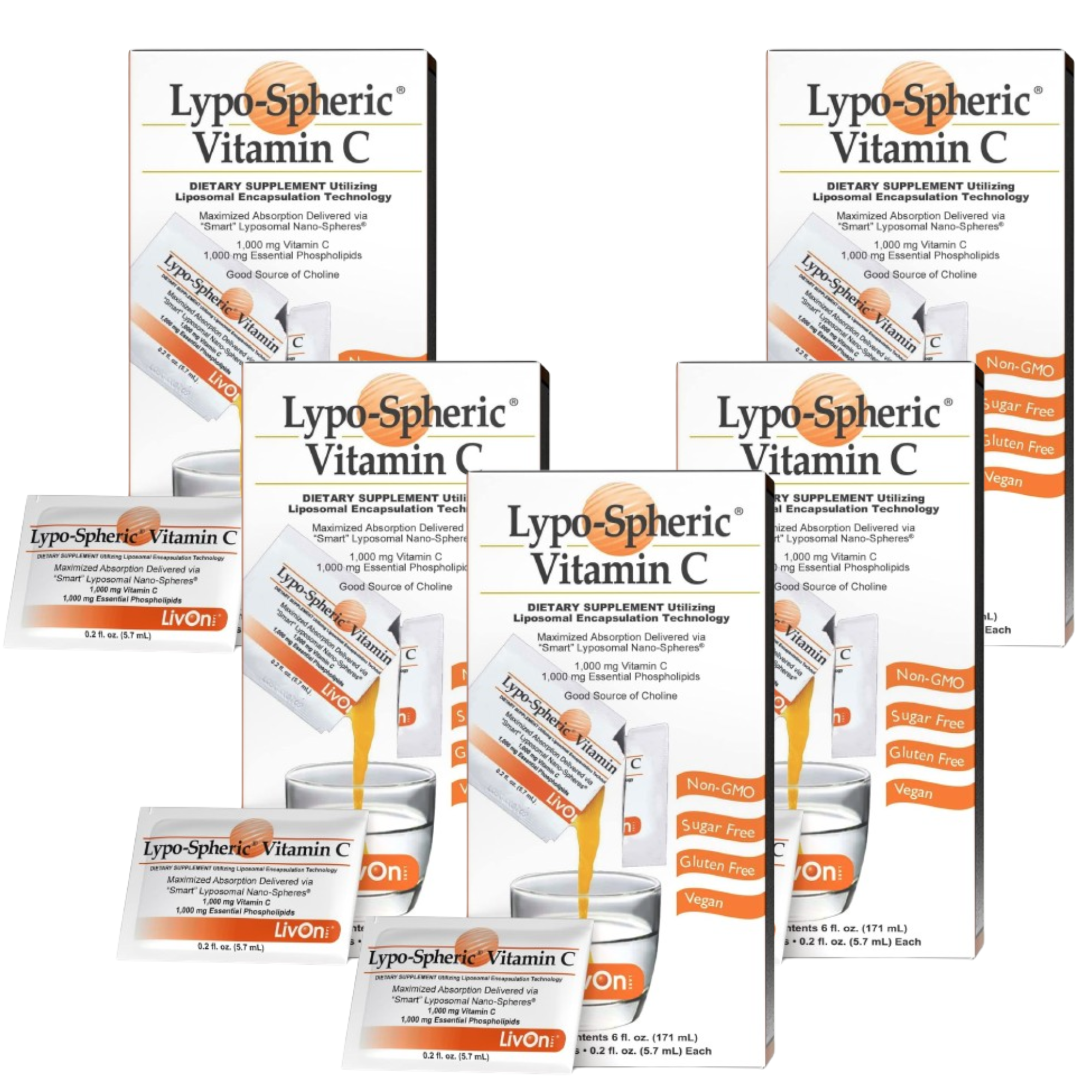 BASVWEB LivOn Laboratories LypoSpheric Liposomal Vitamin C 1000mg 30