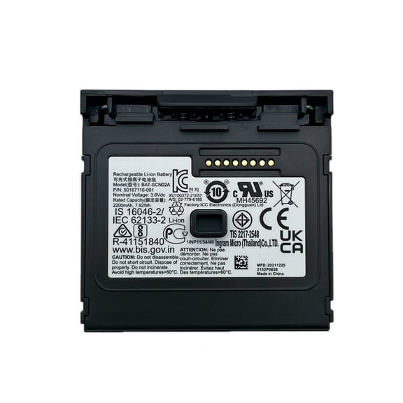 BAT-SCN02 BAT-SCN02A BAT-SCN03 Barcode Scanner Battery Replacement for Honeywell 8680i 8680i Smart Wearable Scanner Lithium Ion battery PN 50137491-001 1ICP10/34/51 Capacity 3.6V 2000mAh/7.92W