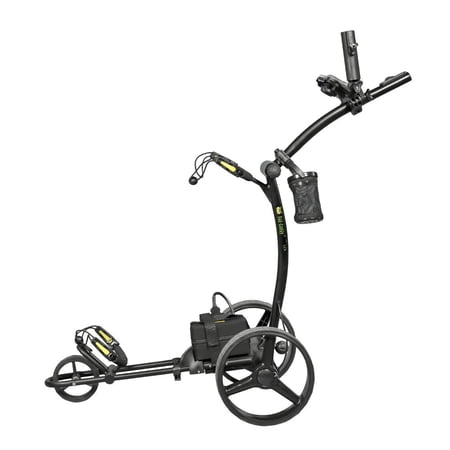BATCADDY X4R Advanced Lithium 36-Hole Battery Powered Golf Push Cart with Remote, Dual Motor, 9-Speeds and Reverse, Cruise Control, Anti-Tip Wheel, and Downhill Control, Phantom Black