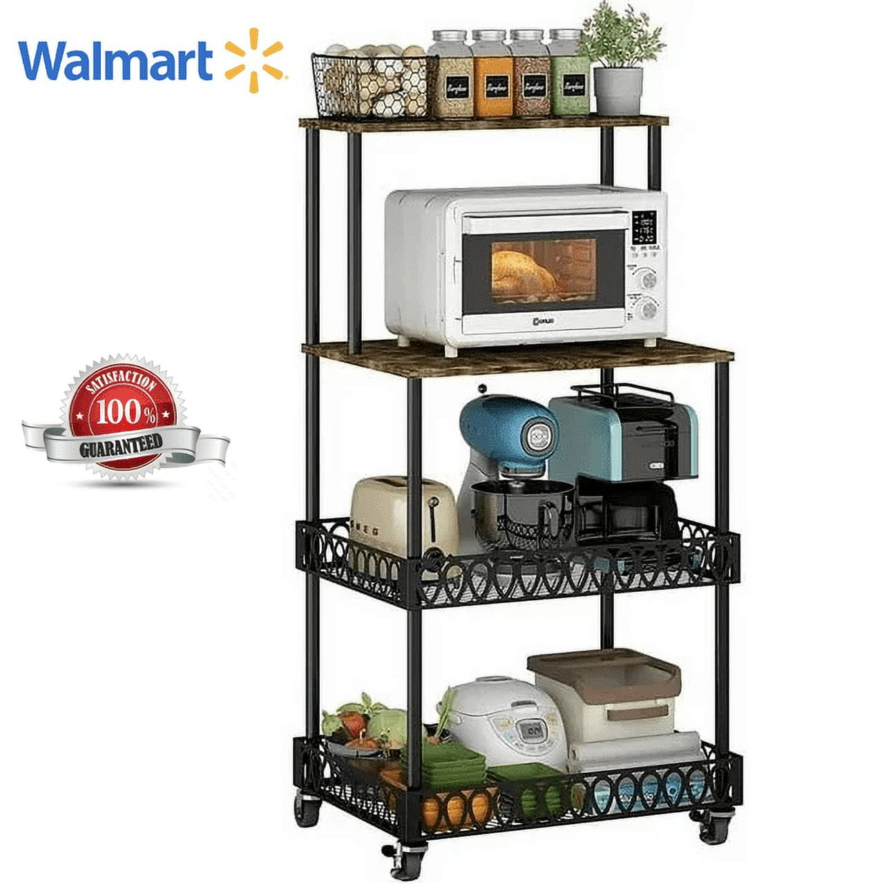 BATE 4Tier Kitchen Storage Baker's Rack 48 inch Microwave Oven Rack