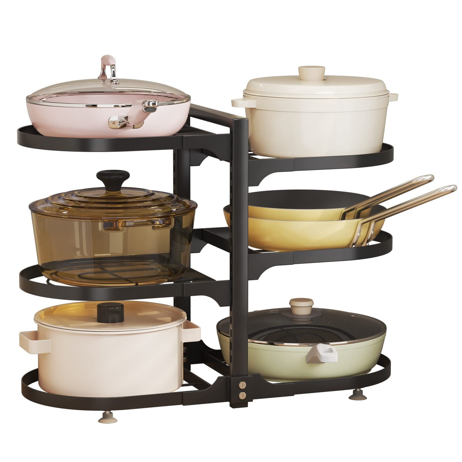 BATE Kitchen Cookware Set, 6 PCS Nonstick Pot and Pan Set-Wok