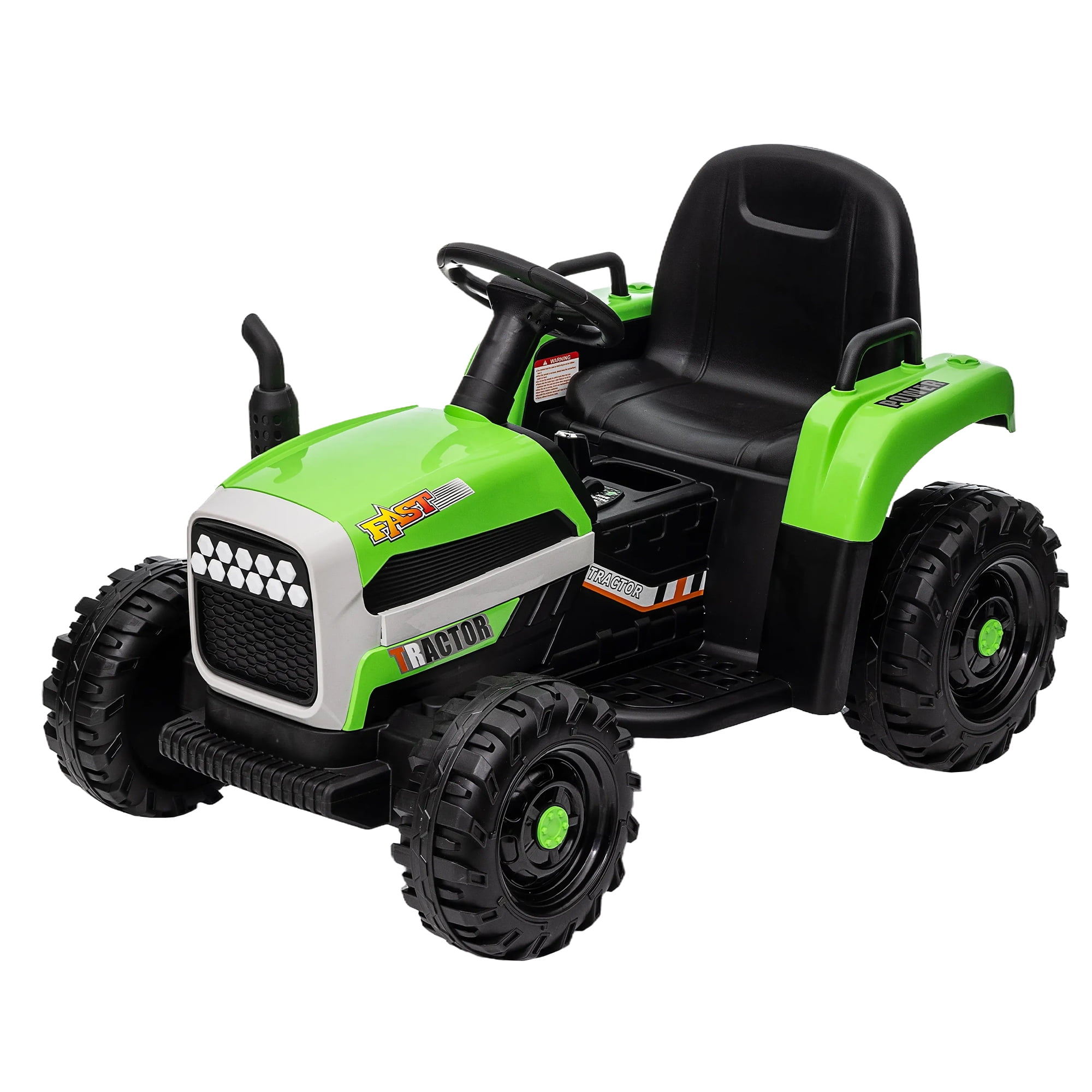 BATE Kids Ride on Tractor with Trailer, 12V Battery Powered Electric ...