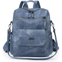 BATE PU Leather Purse Backpack for Women, Travel Handbag Backpack Purse Shoulder Bags Blue