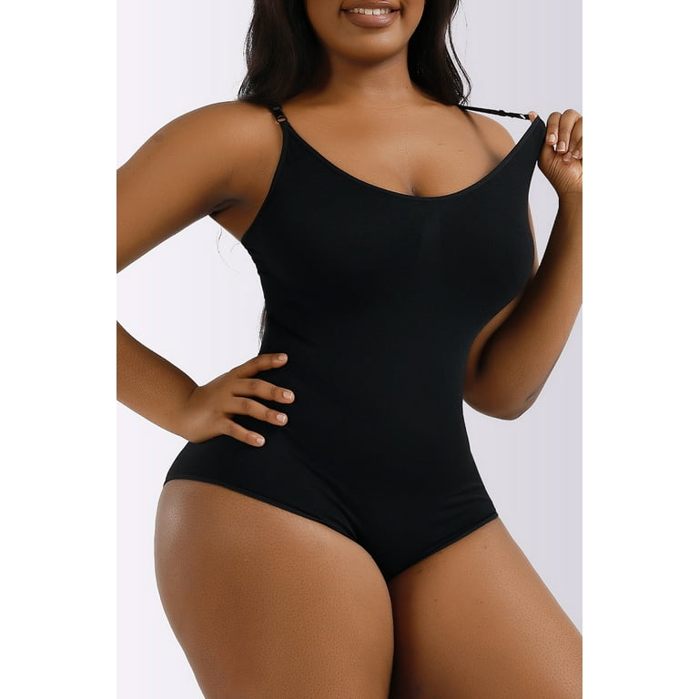BATE Plus Size Slimming Shapewear Bodysuits for Women Tummy Control Body  Shaper Black 
