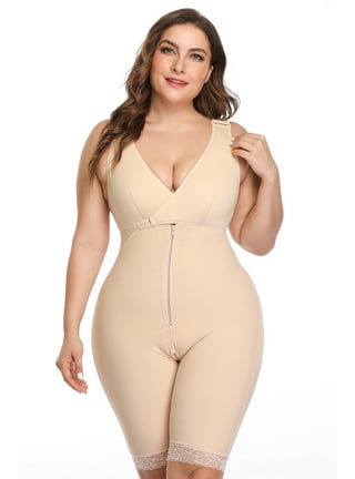 Plus Size Simple * Shapewear Bodysuit, Women's Plus Solid Tummy Control  Slim Fit Backless Lingerie