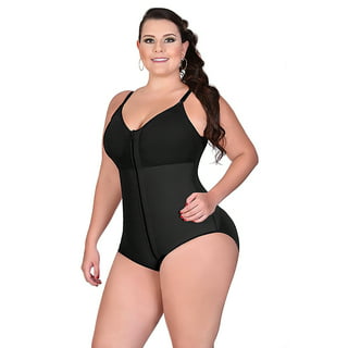 BATE Plus Size Shapewear Women Body Shaper Tummy Control Zipped Camisole  Bodysuit 6XL