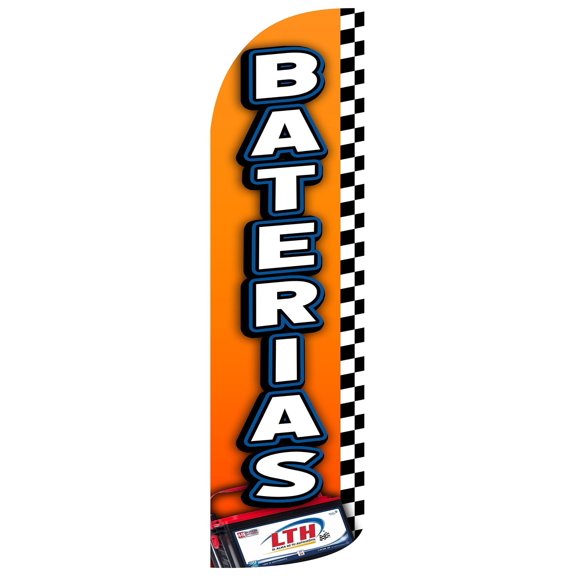 BATERIAS Windless Flag Without Pole |Advertisement /Business Flags | Feather Flag