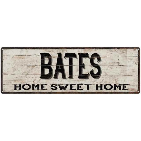 BATES Rustic Home Sweet Home Sign Gift 8x24 Metal Decor 108240084293